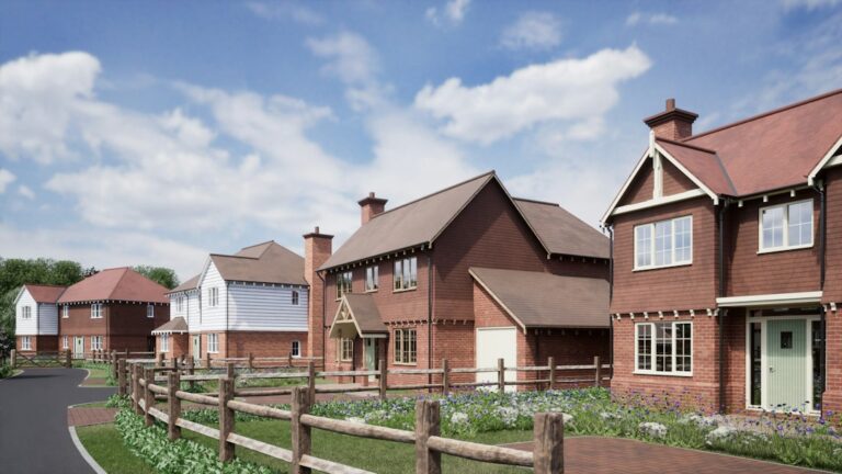 A row of brick homes illustrating the UK new-home registration story